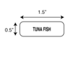 Nevs Tuna Fish Label 1/2" x 1-1/2" DIET-572